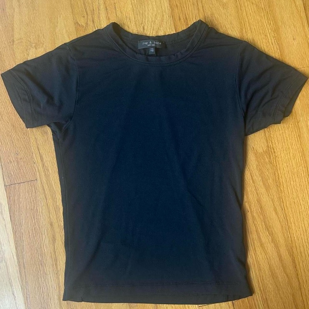 Rag & Bone Black Crew Neck Tee
